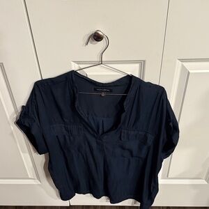 Banana Republic Black V-Neck Blouse